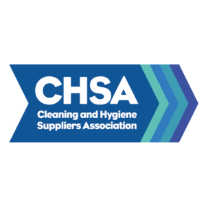 CHSA logo - blue arrow pointing right